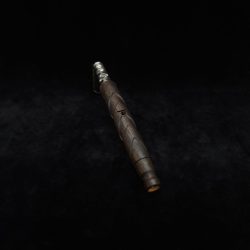 This image portrays V-7 Dynavap XL Stem/Texas Ebony + Book-Matched Mouthpiece by Dovetail Woodwork.