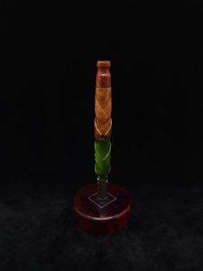 This image portrays V-7 Dynavap XL Hybrid Stem/Manzanita Burl + Matching Mouthpiece by Dovetail Woodwork.