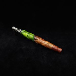This image portrays V-7 Dynavap XL Hybrid Stem/Manzanita Burl + Matching Mouthpiece by Dovetail Woodwork.
