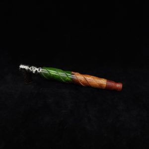 This image portrays V-7 Dynavap XL Hybrid Stem/Manzanita Burl + Matching Mouthpiece by Dovetail Woodwork.