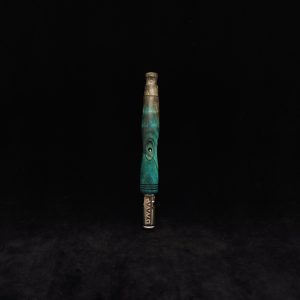 This image portrays Straight Tapered Dynavap XL Burl Stem + Matching Mouthpiece by Dovetail Woodwork.