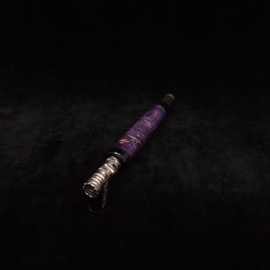 This image portrays Straight-7/Tapered Dynavap XL Burl Hybrid Stem + Ebony Mouthpiece by Dovetail Woodwork.