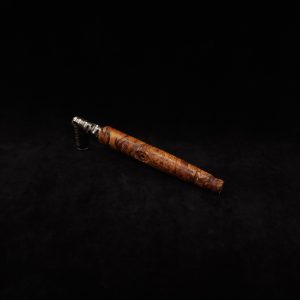 This image portrays Specialty Tapered Dynavap XL Burl Stem + Matching Mouthpiece by Dovetail Woodwork.