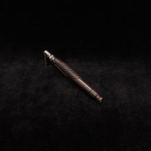 This image portrays Diagonal Slant Dynavap XL Stem/Blackwood + Matching Mouthpiece by Dovetail Woodwork.