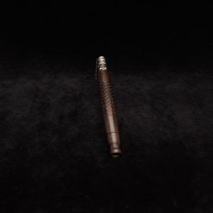 This image portrays Diagonal Slant Dynavap XL Stem/Blackwood + Matching Mouthpiece by Dovetail Woodwork.