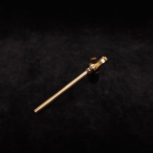 This image portrays Golden Anodized M Condenser/Mouthpiece Assembly by Dovetail Woodwork.