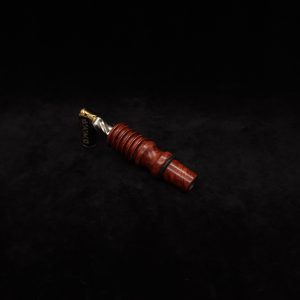 This image portrays Dynavap 14mm WPA Stem-S.S. Metal Core-Finned/Manzanita Burl-NEW! by Dovetail Woodwork.