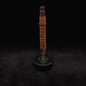 This image portrays DynaPuck-Cosmic Series-Luminescent-Dynavap Stem Display by Dovetail Woodwork.