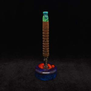 This image portrays DynaPuck-Cosmic Series-Dynavap Stem Display-Luminescent by Dovetail Woodwork.