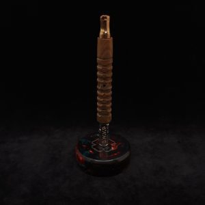 This image portrays DynaPuck XL-Cosmic Series-Dynavap Stem Display by Dovetail Woodwork.