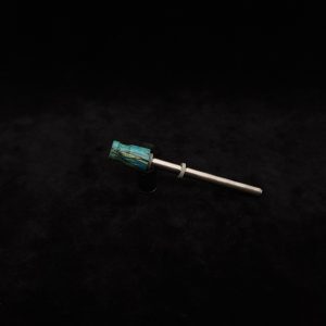 This image portrays Dynavap Spinning Mouthpiece-Blue/Teal Spalted Tamarind by Dovetail Woodwork.
