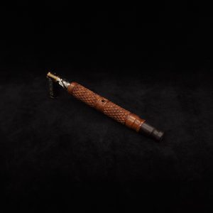 This image portrays Attenuated Dynavap XL Diamond Burl Stem + Mouthpiece by Dovetail Woodwork.