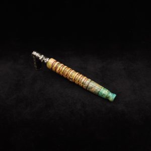 This image portrays Fractured Dynavap XL Stem/Burnished Cut + Matched Mouthpiece-NEW! by Dovetail Woodwork.