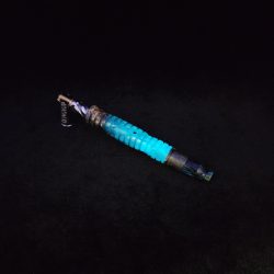 This image portrays Helix Dynavap XL Hybrid Luminescent Stem + Matching Mouthpiece-NEW! by Dovetail Woodwork.