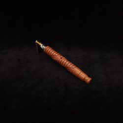 This image portrays Helix Dynavap XL Leopard Wood Stem + Matching Mouthpiece-NEW! by Dovetail Woodwork.