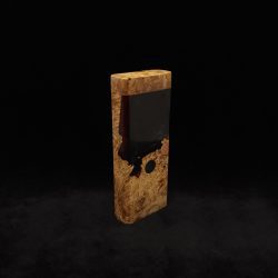 This image portrays Dynavap Device/Material Storage Case-(Standard)-Burl Hybrid by Dovetail Woodwork.