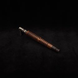 This image portrays Knurled Square Dynavap XL Stem + Ebony Mouthpiece-NEW! by Dovetail Woodwork.