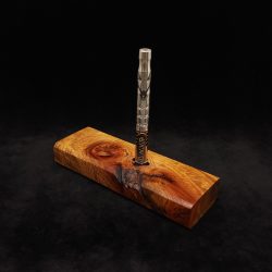 This image portrays Dynavap Device/Material Storage Case-(Standard)-Walnut Burl by Dovetail Woodwork.