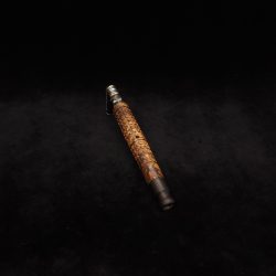 This image portrays Knurled Square Dynavap XL Burl Stem + Ebony Mouthpiece-NEW! by Dovetail Woodwork.