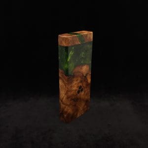 This image portrays Dynavap Device/Material Storage Case-High Class Burl (XL) Hybrid by Dovetail Woodwork.