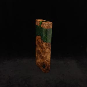 This image portrays Dynavap Device/Material Storage Case-High Class Burl (XL) Hybrid by Dovetail Woodwork.