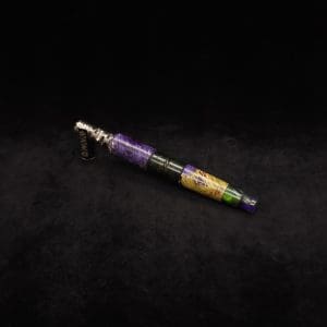 This image portrays Straight Taper Cosmic Burl XL Dynavap Stem + Matched M.P. by Dovetail Woodwork.