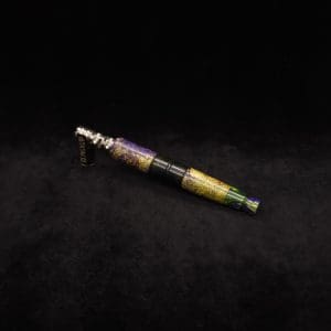 This image portrays Straight Taper Cosmic Burl XL Dynavap Stem + Matched M.P. by Dovetail Woodwork.