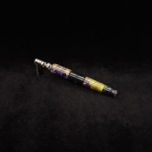 This image portrays Straight Taper Cosmic Burl XL Dynavap Stem + Matched M.P. by Dovetail Woodwork.