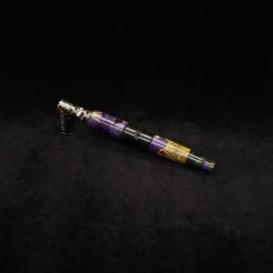 This image portrays Straight Taper Cosmic Burl XL Dynavap Stem + Matched M.P. by Dovetail Woodwork.