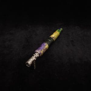 This image portrays Straight Taper Cosmic Burl XL Dynavap Stem + Matched M.P. by Dovetail Woodwork.