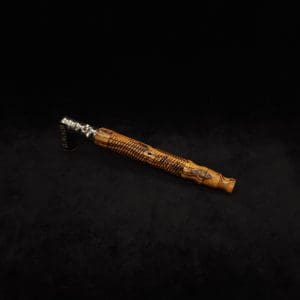 This image portrays Attenuated Dynavap XL Spiral Burl Stem + Matching M.P.-NEW! by Dovetail Woodwork.