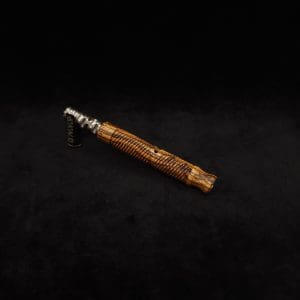 This image portrays Attenuated Dynavap XL Spiral Burl Stem + Matching M.P.-NEW! by Dovetail Woodwork.