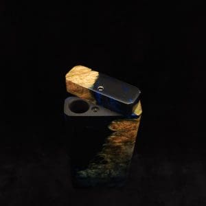 This image portrays Dynavap Device/Material Storage Case-High Class Burl (XL) Hybrid by Dovetail Woodwork.