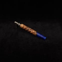 This image portrays Helical Dynavap XL Hybrid Burl Stem + Matching Mouthpiece-NEW! by Dovetail Woodwork.