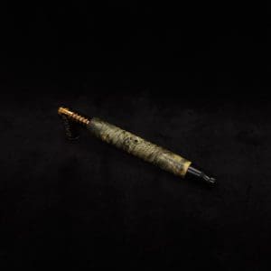 This image portrays Spiraled Dynavap XL Black Burl Stem + Matching Mouthpiece-NEW! by Dovetail Woodwork.