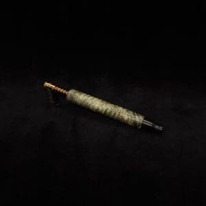 This image portrays Spiraled Dynavap XL Black Burl Stem + Matching Mouthpiece-NEW! by Dovetail Woodwork.