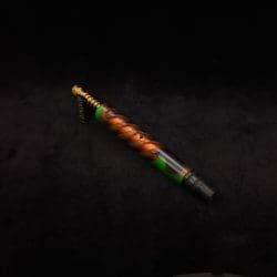 This image portrays Double Helix Dynavap XL Stem + High Class Ebony M.P.- Luminescent Halloween Special!-NEW by Dovetail Woodwork.