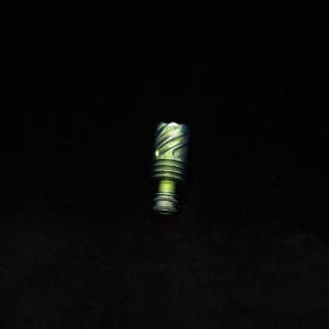 This image portrays HyperDyn Tip-Green Anodized (TIP ONLY) + Hyper Capsule & (2) Sets of O-Rings-NEW! by Dovetail Woodwork.