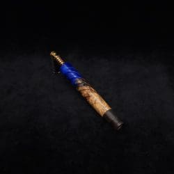 This image portrays Helical Dynavap XL Hybrid Burl Stem + Matching Mouthpiece-NEW! by Dovetail Woodwork.