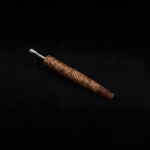 This image portrays Straight Taper XL Burl-Dynavap Stem + Book-Matched M.P. - NEW! by Dovetail Woodwork.