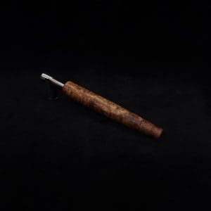 This image portrays Straight Taper XL Burl-Dynavap Stem + Book-Matched M.P. - NEW! by Dovetail Woodwork.