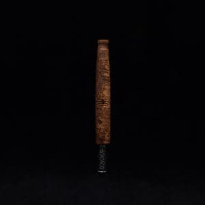 This image portrays Straight Taper XL Burl-Dynavap Stem + Book-Matched M.P. - NEW! by Dovetail Woodwork.