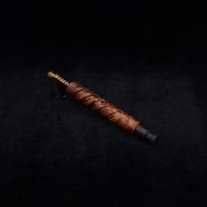 This image portrays Helical Dynavap XL Exhibition Grade Thuya Burl Stem + Matching Mouthpiece-NEW! by Dovetail Woodwork.