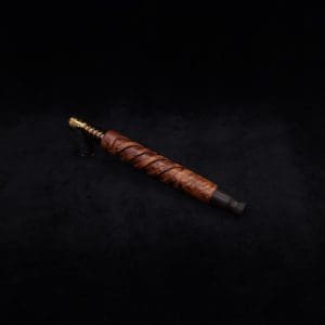 This image portrays Helical Dynavap XL Exhibition Grade Thuya Burl Stem + Matching Mouthpiece-NEW! by Dovetail Woodwork.