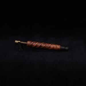 This image portrays Helical Dynavap XL Exhibition Grade Thuya Burl Stem + Matching Mouthpiece-NEW! by Dovetail Woodwork.