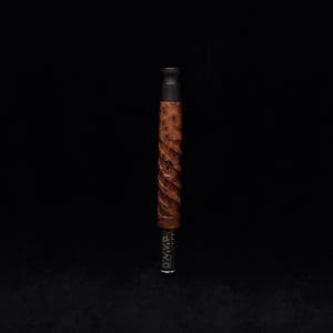 This image portrays Helical Dynavap XL Exhibition Grade Thuya Burl Stem + Matching Mouthpiece-NEW! by Dovetail Woodwork.