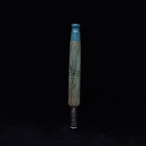 This image portrays Straight Taper XL-Dynavap Burl Stem + Book-Matched M.P. - NEW! by Dovetail Woodwork.