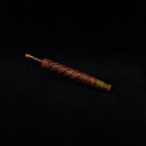 This image portrays Helical Dynavap XL Exhibition Grade Thuya Burl Stem + (2) Mouthpieces-NEW! by Dovetail Woodwork.