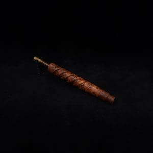 This image portrays Helical Dynavap XL Exhibition Grade Thuya Burl Stem + (2) Mouthpieces-NEW! by Dovetail Woodwork.