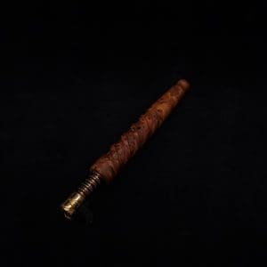 This image portrays Helical Dynavap XL Exhibition Grade Thuya Burl Stem + (2) Mouthpieces-NEW! by Dovetail Woodwork.